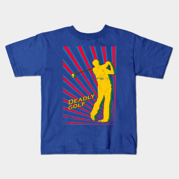 deadly golf retro Kids T-Shirt by osvaldoport76